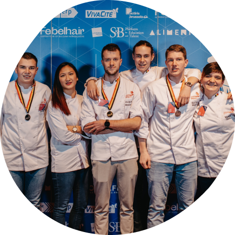 Group photo of WorldSkills Belgium competitors