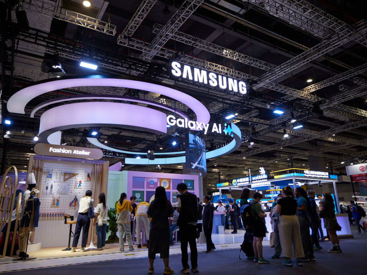 The Samsung stand at the National Exhibition and Convention Center (NECC) in Shanghai on the first day of WorldSkills Shanghai 2026.

