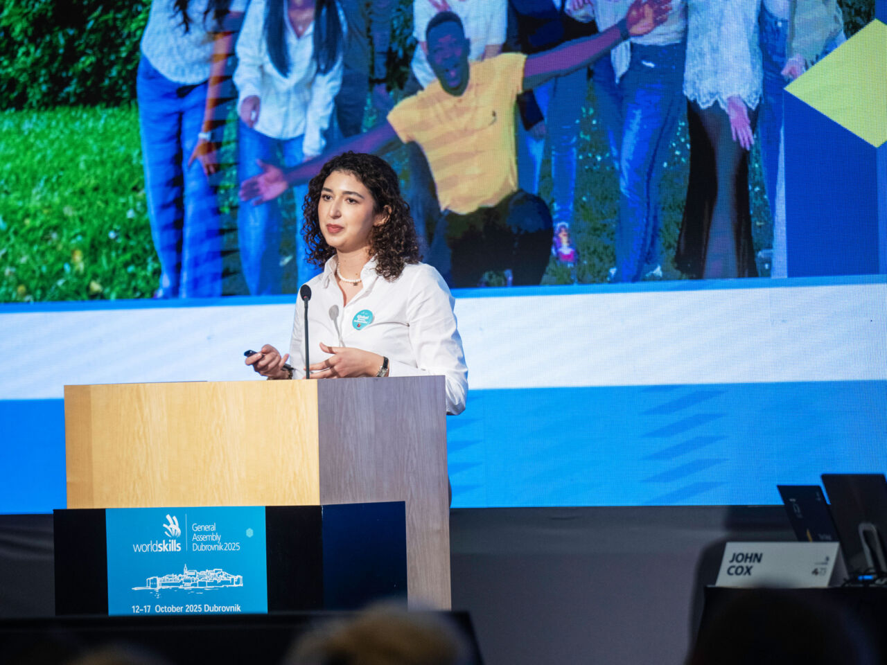 Leyla Valiyeva from WorldSkills Champions Trust at WorldSkills General Assembly 2025.
