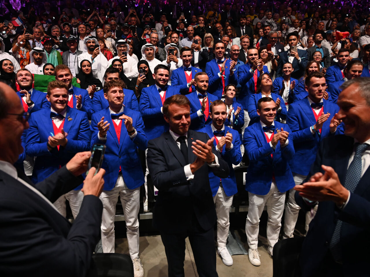 President Macron at the Opening Ceremony in Lyon on 10 September.
