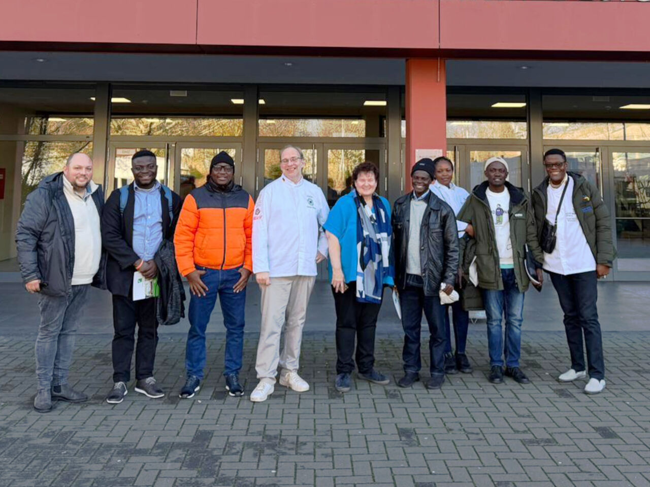 Participants of the mentoring partnership between WorldSkills Germany and WorldSkills Ghana pose for a photograph.
