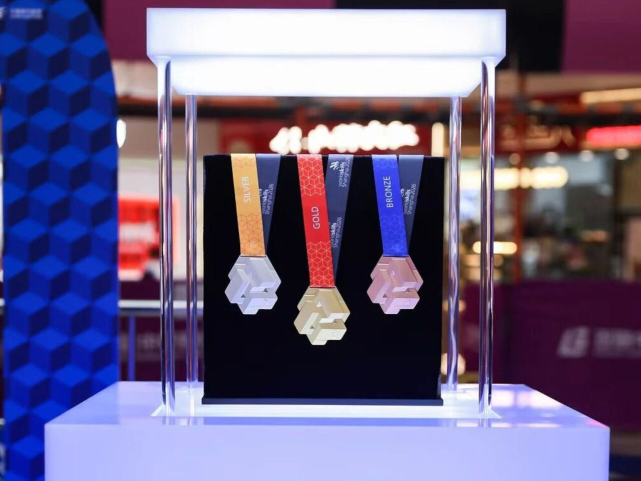 First view of the medals for the 48th WorldSkills Competition