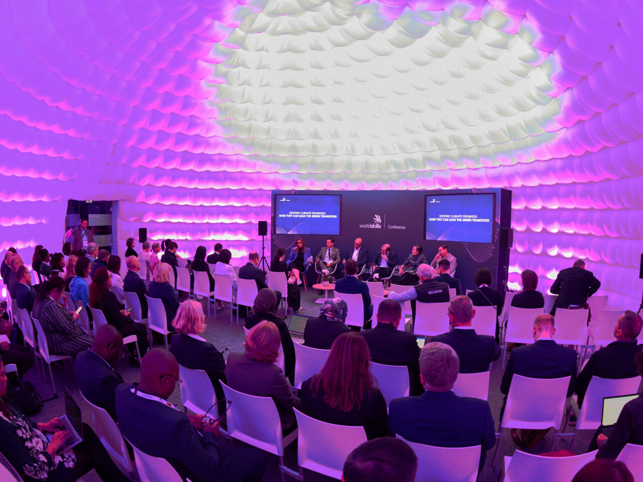 One of the domes at Eurexpo Lyon, which were the venue for different sessions at WorldSkills Conference 2024.