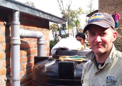 WorldSkills Plumbing and Heating Chief Expert Grant Stewart (AU) at the Nepal Sanitation Studio.