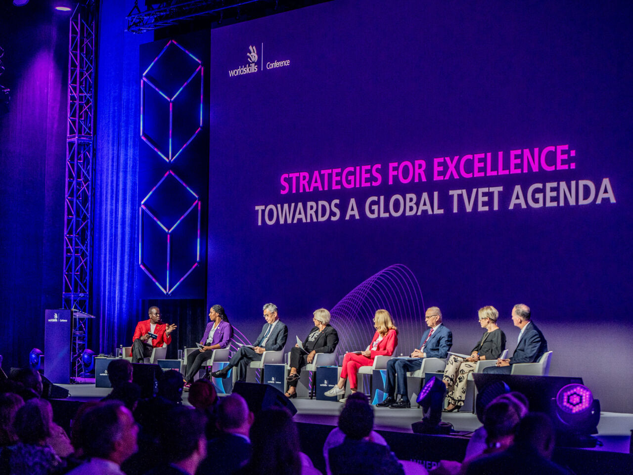 A banner for WorldSkills Conference 2024 which says, "Enter a world of skills"